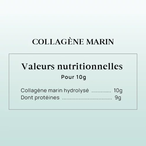Valeurs Nutritionnelles Collagène Pur de Purphyt